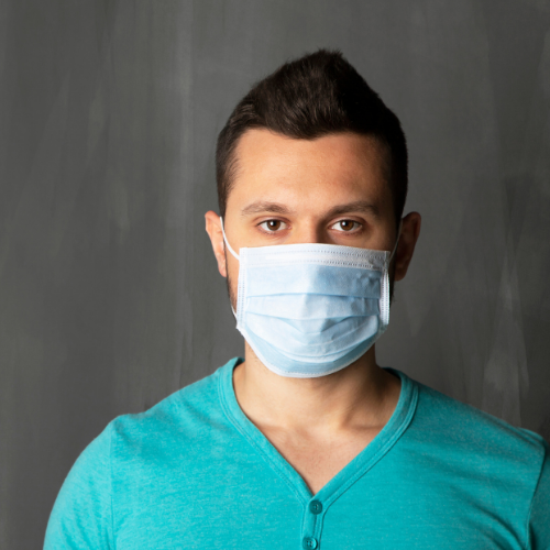 Man with face mask