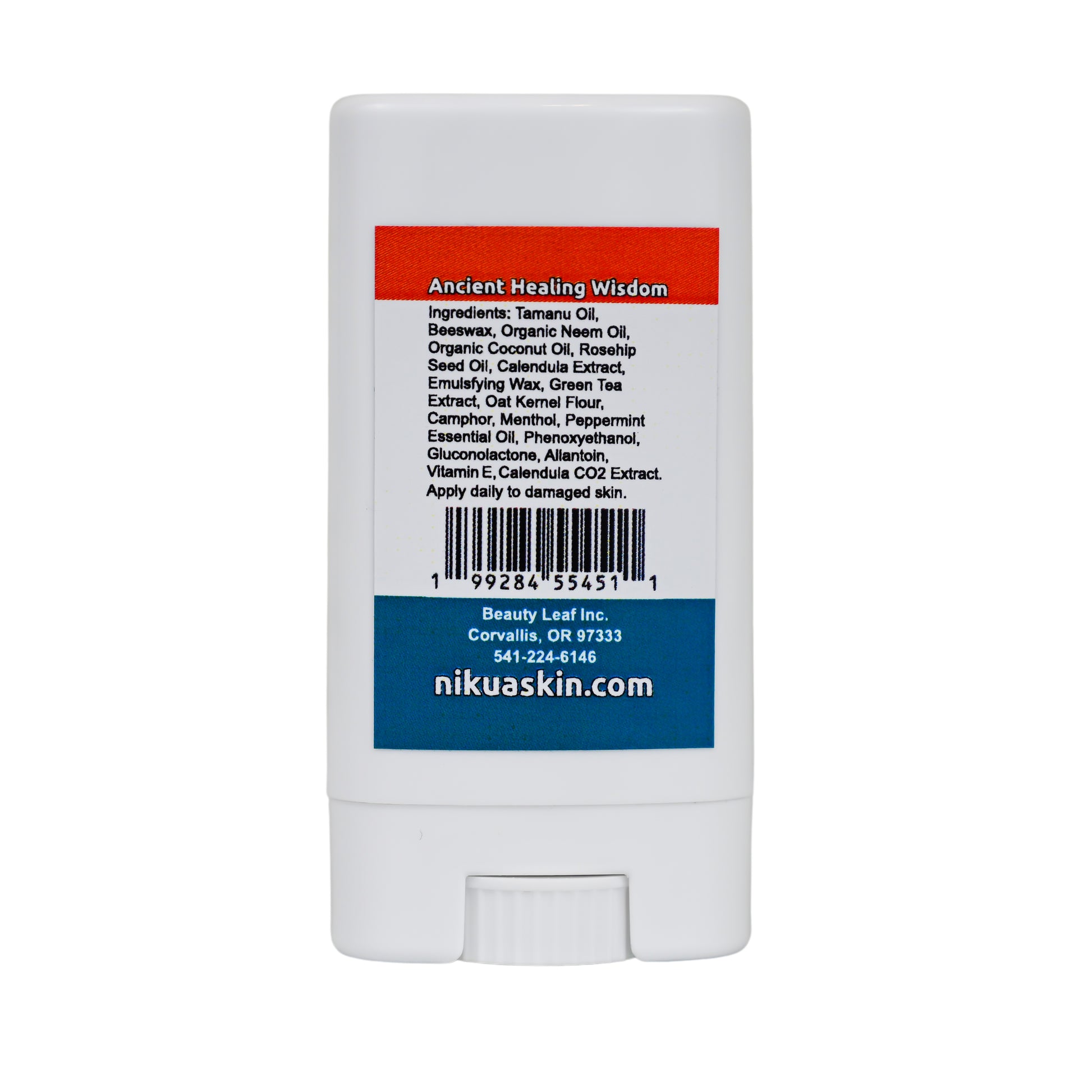 Healing foot stick packaging back