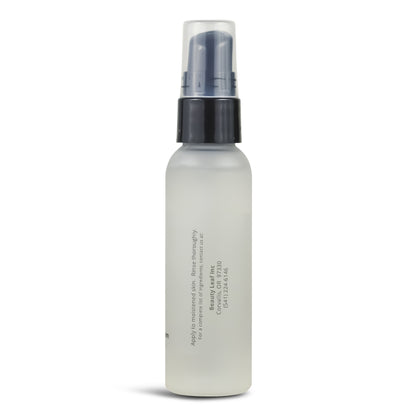 Face wash bottle side with company information