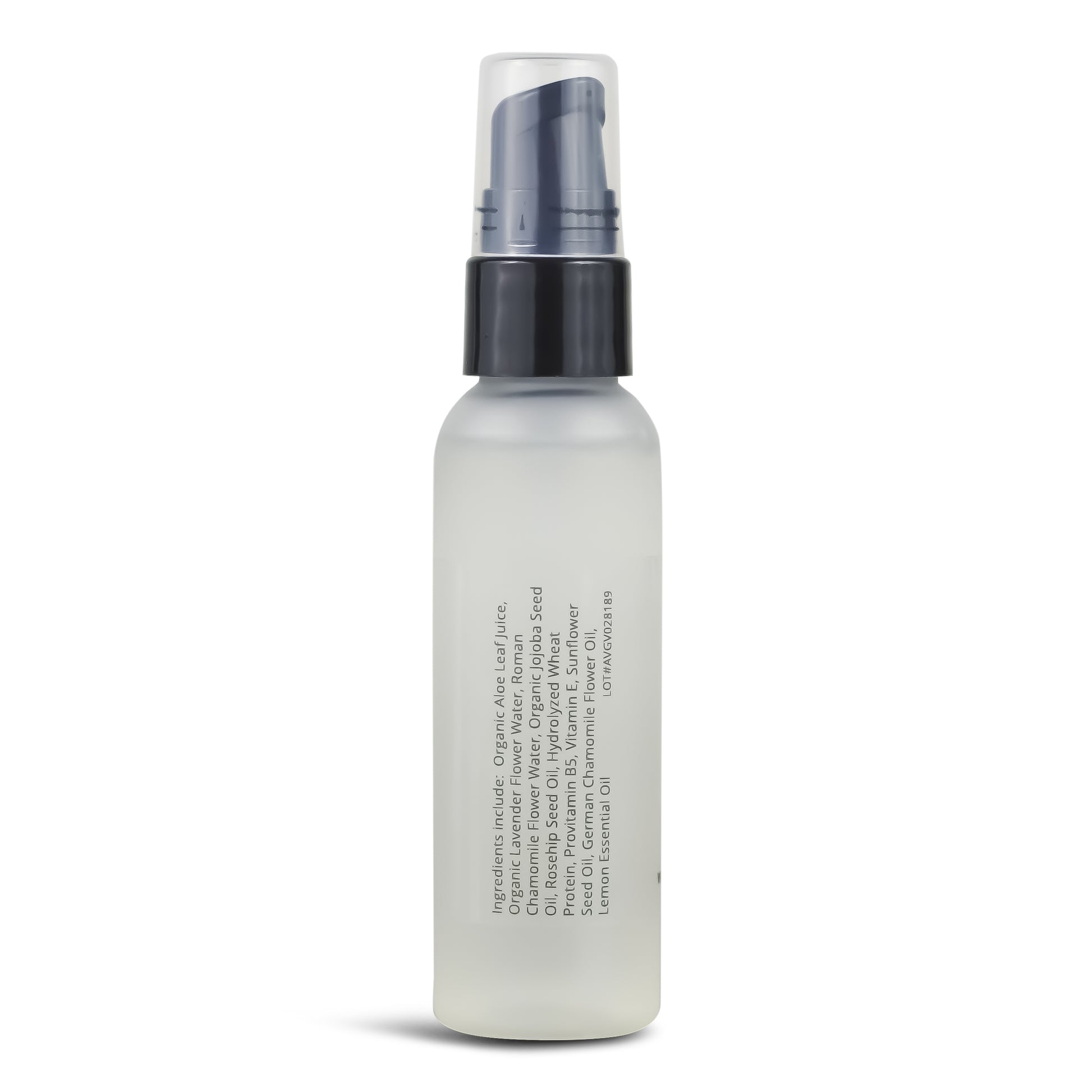 Face Wash bottle side with ingredients