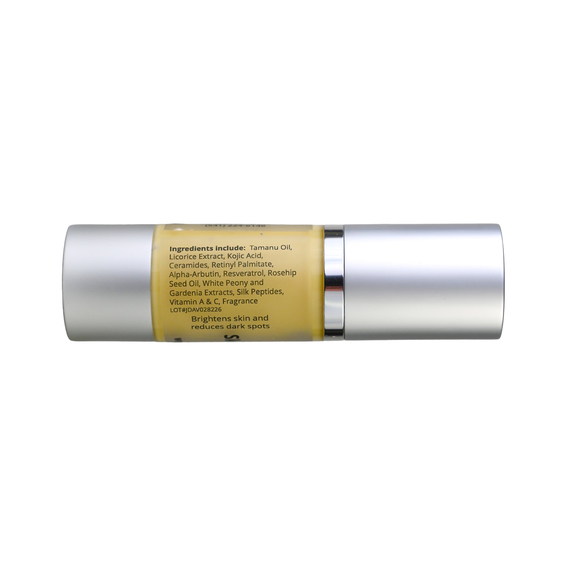 Skin Radiance bottle side with ingredients